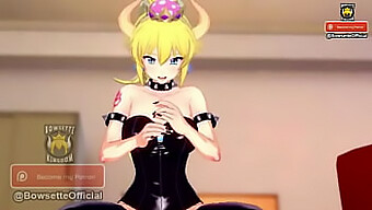 Masturbation And Handjob With Bowsette In Hentai Pov Video